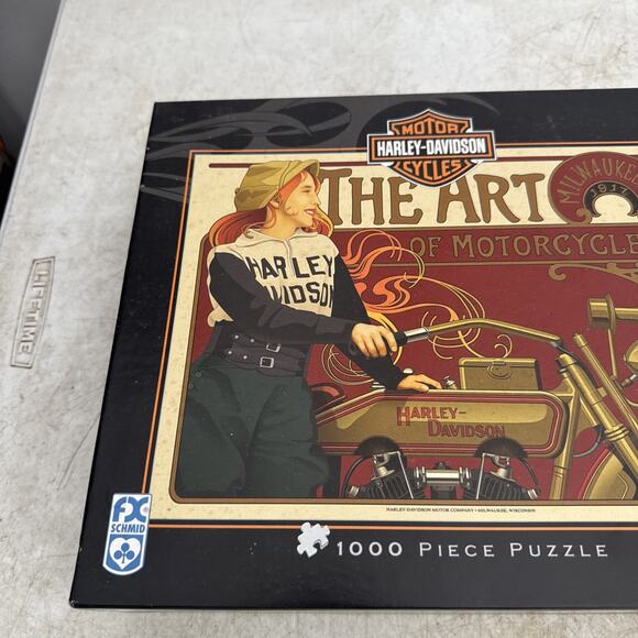 FX Schmid Harley Davidson “The Art Of Motorcycles 1000 Piece Jigsaw Puzzle - Picture 2 of 8